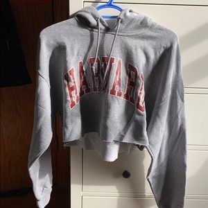 Cropped Harvard Sweater